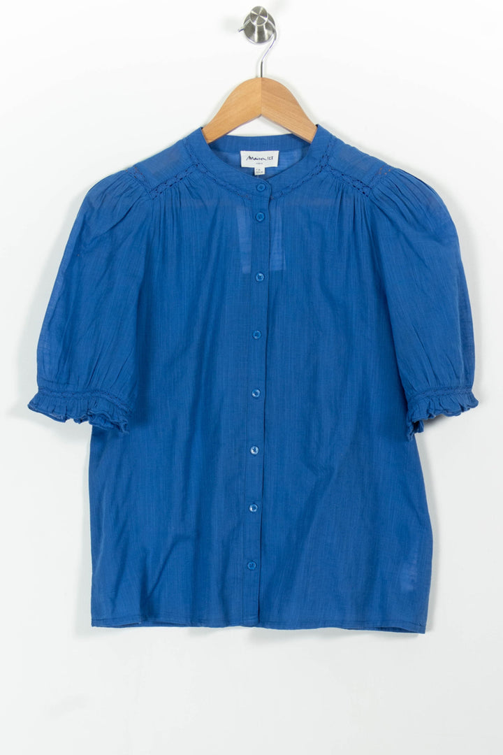 Blouse Bleue - Taille S/36 de la marque Maison 123 | PARAD100703 - Vendu par Paradigme - Image 2