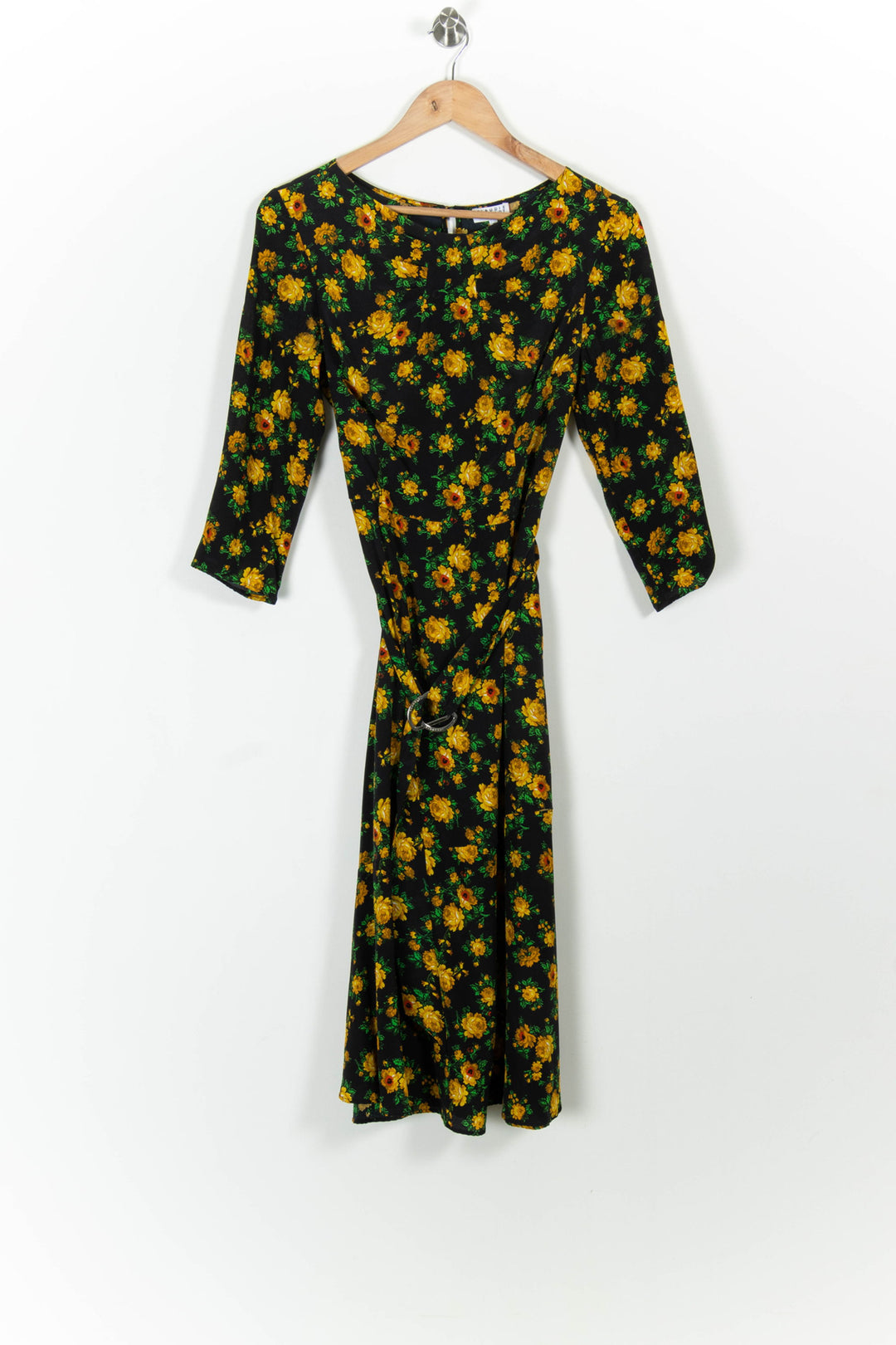 Robe Longue Noire et Jaune - Taille M/38 de la marque Claudie Pierlot | PARAD100704 - Vendu par Paradigme - Image 2