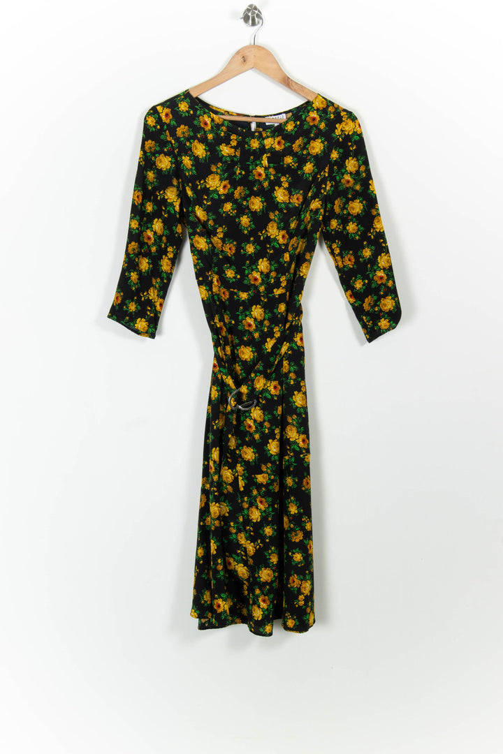 Robe Longue Noire et Jaune - Taille M/38 de la marque Claudie Pierlot | PARAD100704 - Vendu par Paradigme - Image 2