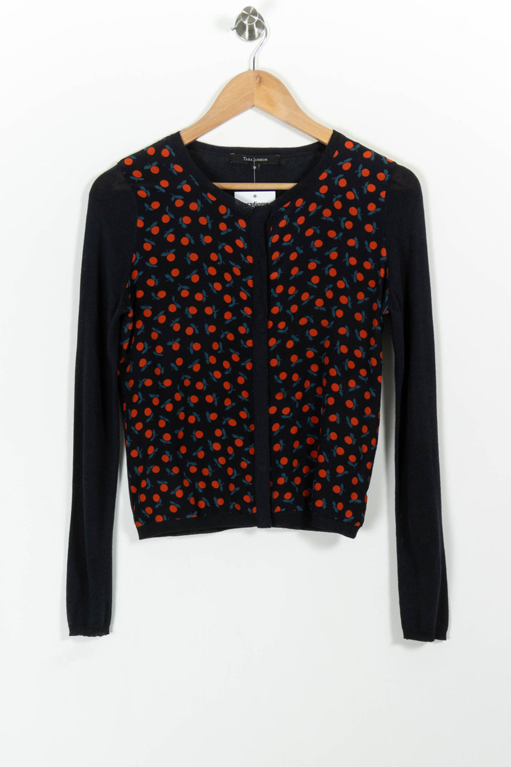 Cardigan Noir et Rouge - Taille M/38 de la marque Tara Jarmon | PARAD100705 - Vendu par Paradigme - Image 2