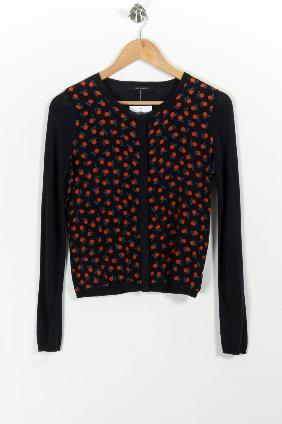 Cardigan Noir et Rouge - Taille M/38 de la marque Tara Jarmon | PARAD100705 - Vendu par Paradigme - Image 2