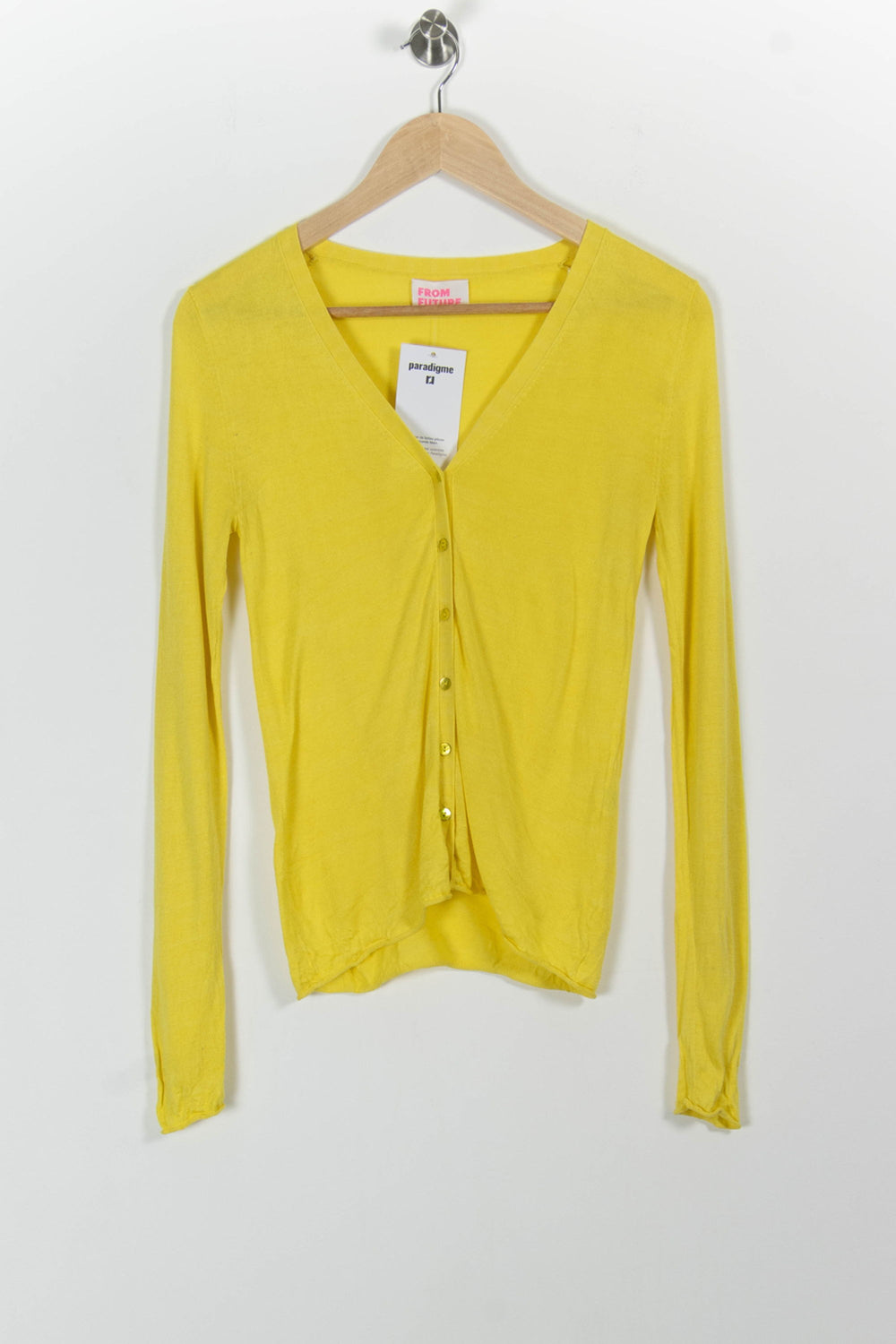 Cardigan Jaune - Taille M/38 de la marque From Future | PARAD100715 - Vendu par Paradigme - Image 2