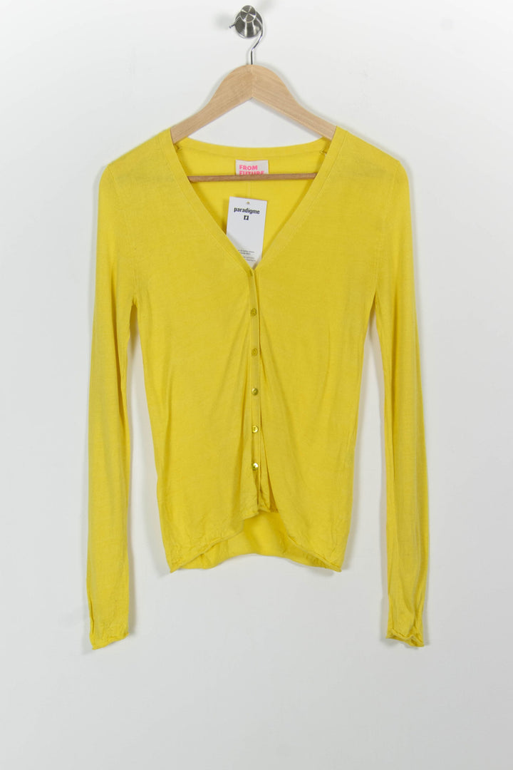 Cardigan Jaune - Taille M/38 de la marque From Future | PARAD100715 - Vendu par Paradigme - Image 2