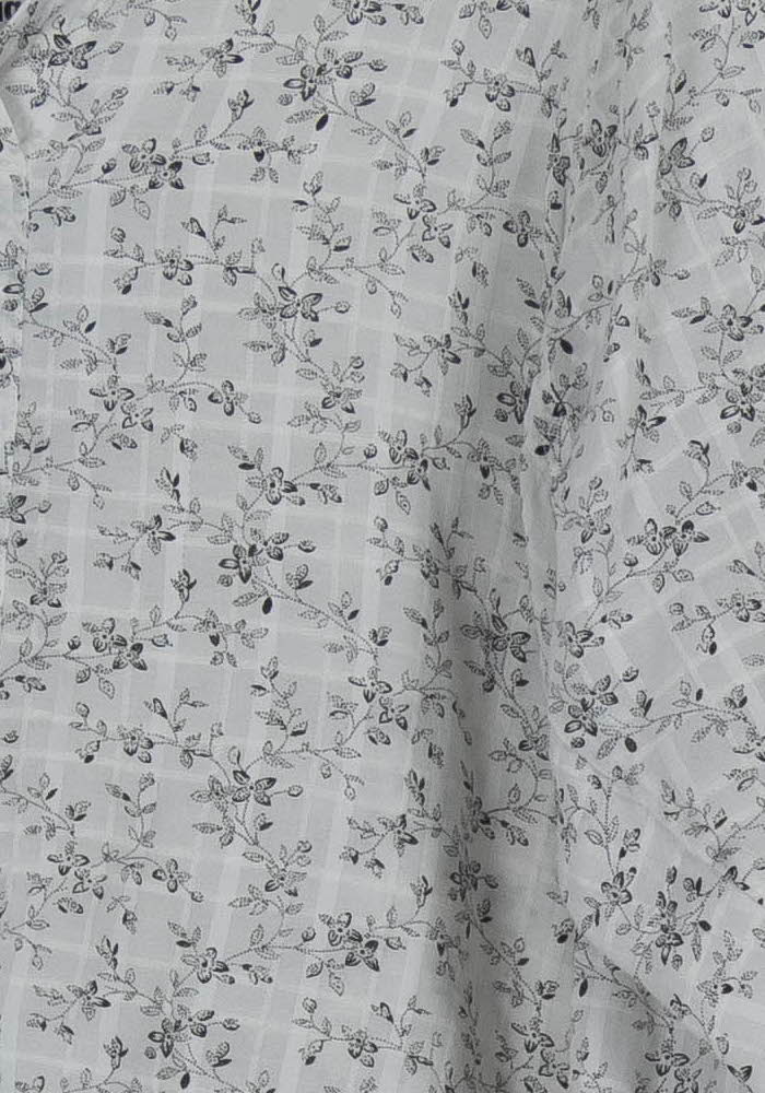 Blouse Blanche à Fleurs Grises - Taille S/36 de la marque Vanessa Bruno | PARAD100719 - Vendu par Paradigme - Image 3
