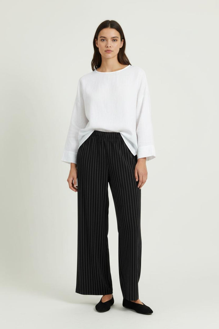 Pantalon Large Noir à Rayures Blanches - Taille S/36 de la marque Imperial | PARAD100720 - Vendu par Paradigme - Image 1