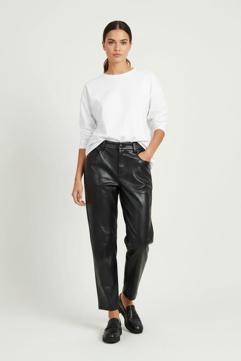Pantalon Cuir Noir - Taille S/36 de la marque Imperial | PARAD100721 - Vendu par Paradigme - Image 1