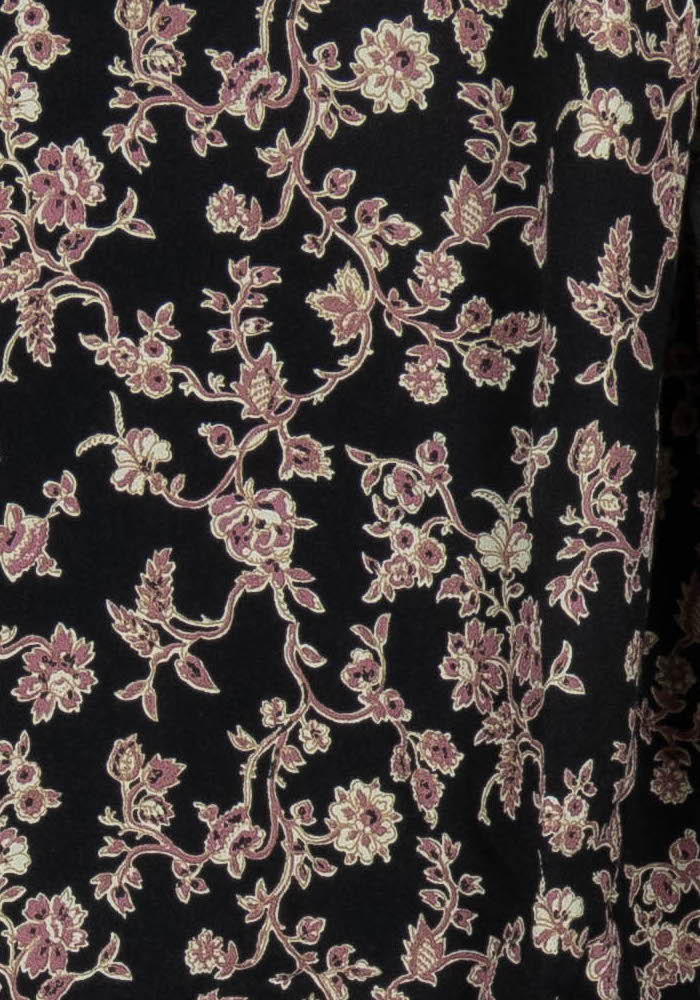 Blouse Noire et Fleurie - Taille S/36 de la marque La Fée Maraboutée | PARAD100736 - Vendu par Paradigme - Image 3