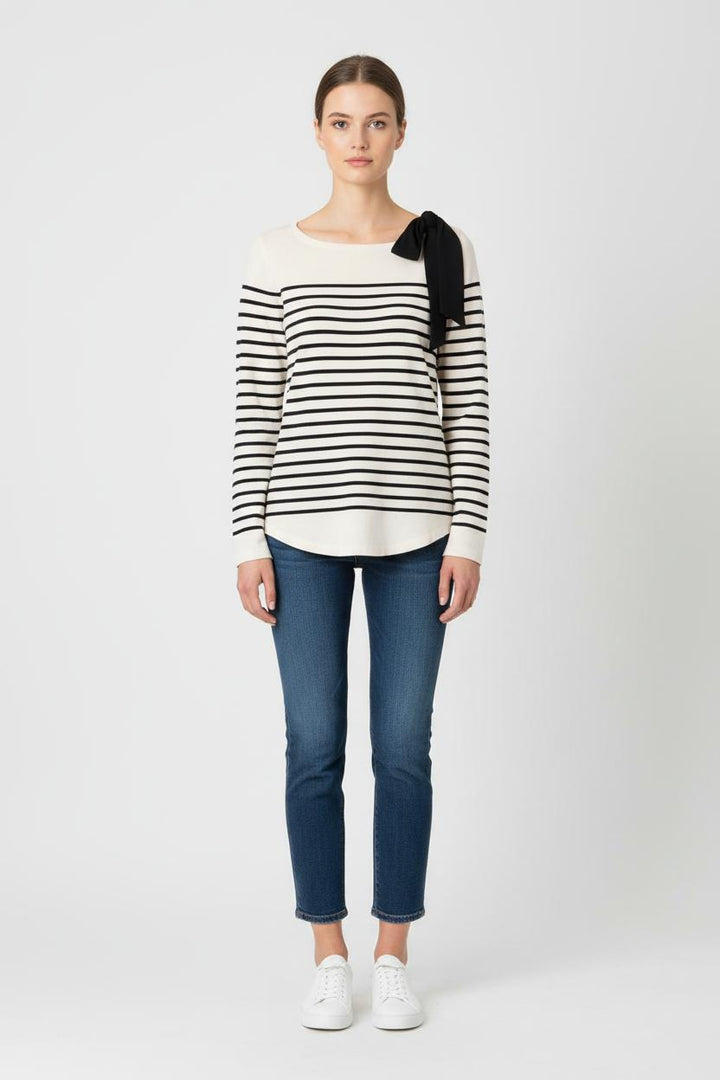 Marinière Rose et Noire - Taille S/36 de la marque Claudie Pierlot | PARAD100739 - Vendu par Paradigme - Image 1