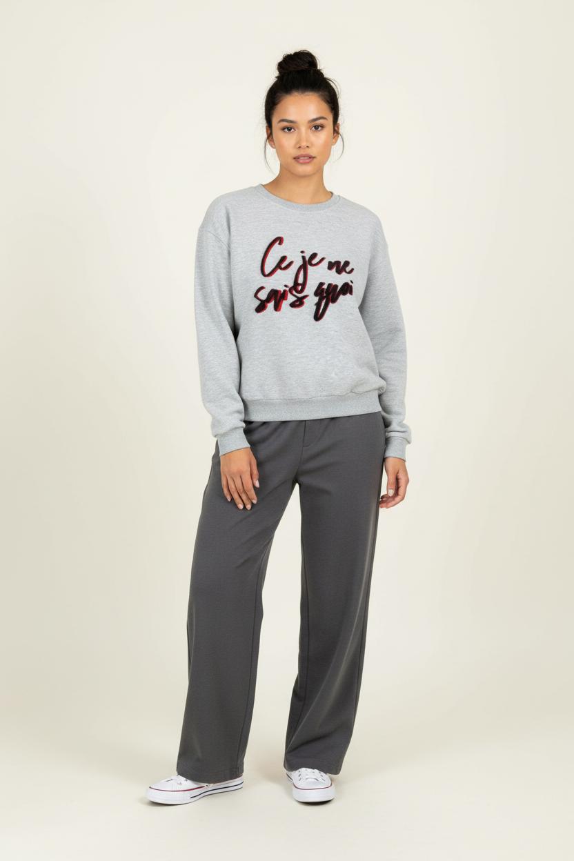 Sweatshirt Gris - Taille M/38 de la marque Claudie Pierlot | PARAD100740 - Vendu par Paradigme - Image 1