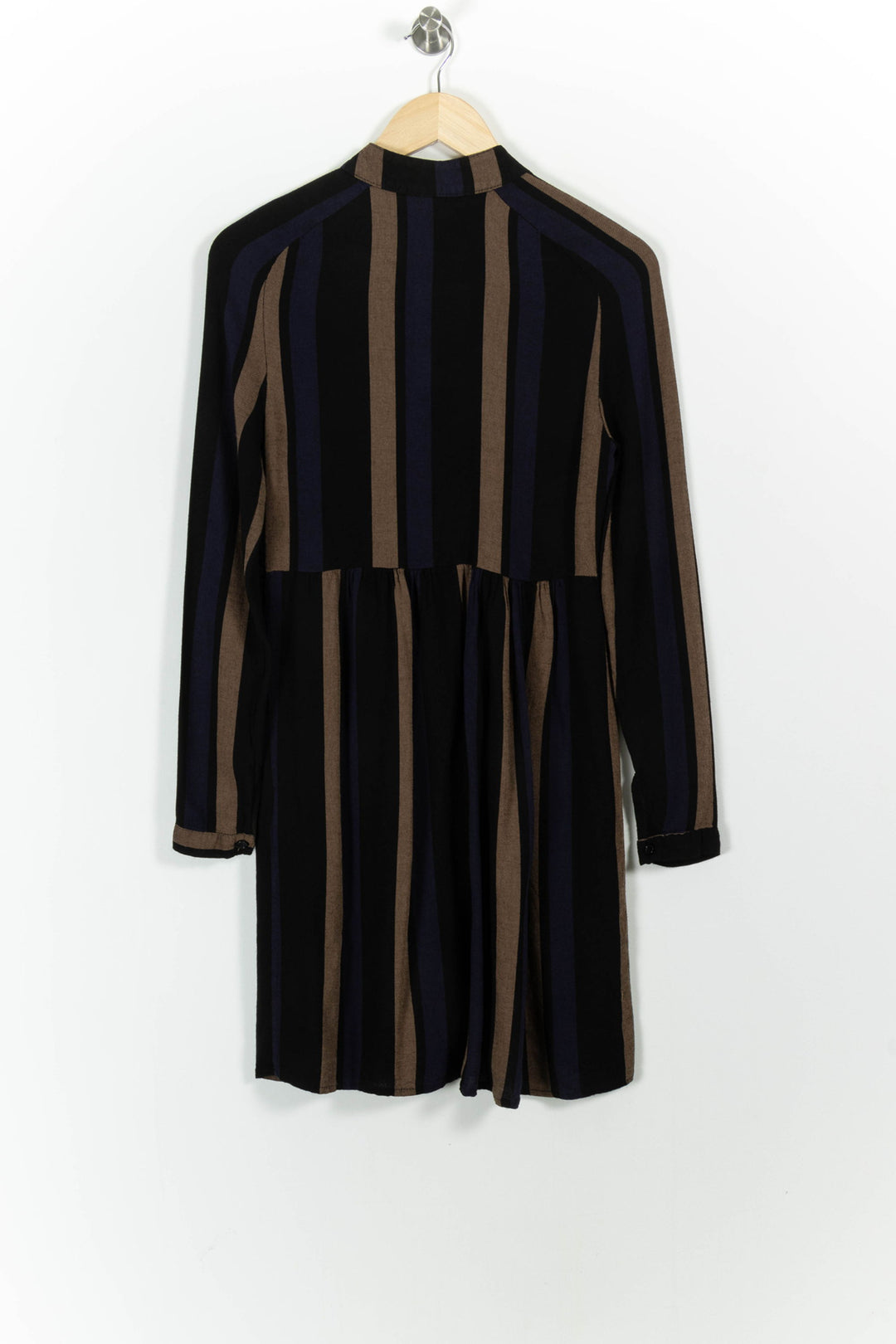 Robe Chemise Noire et Marron - Taille XS/34 de la marque La Fée Maraboutée | PARAD100742 - Vendu par Paradigme - Image 4