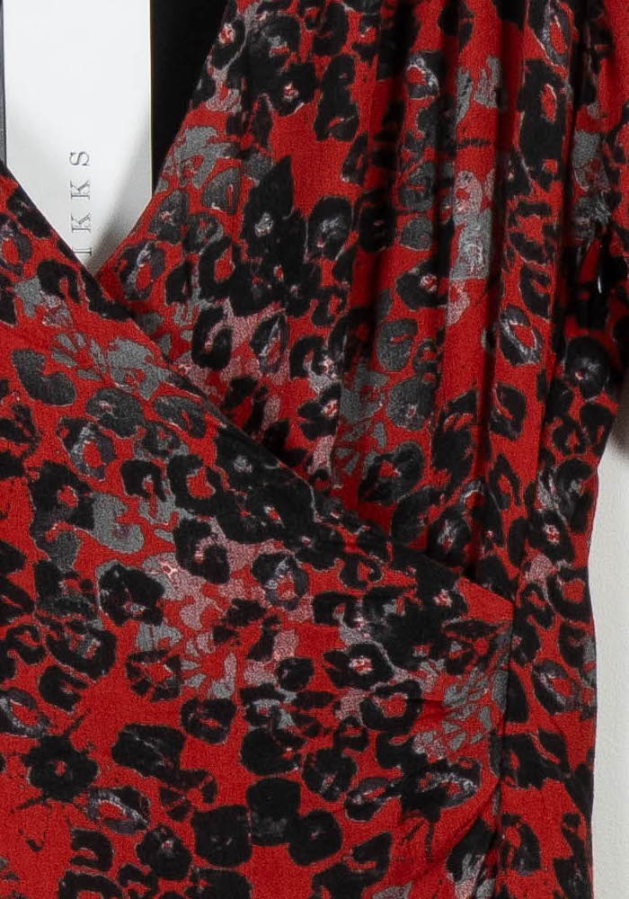 Robe Porte-feuille Rouge et Noir - Taille M/38 de la marque IKKS | PARAD100744 - Vendu par Paradigme - Image 3