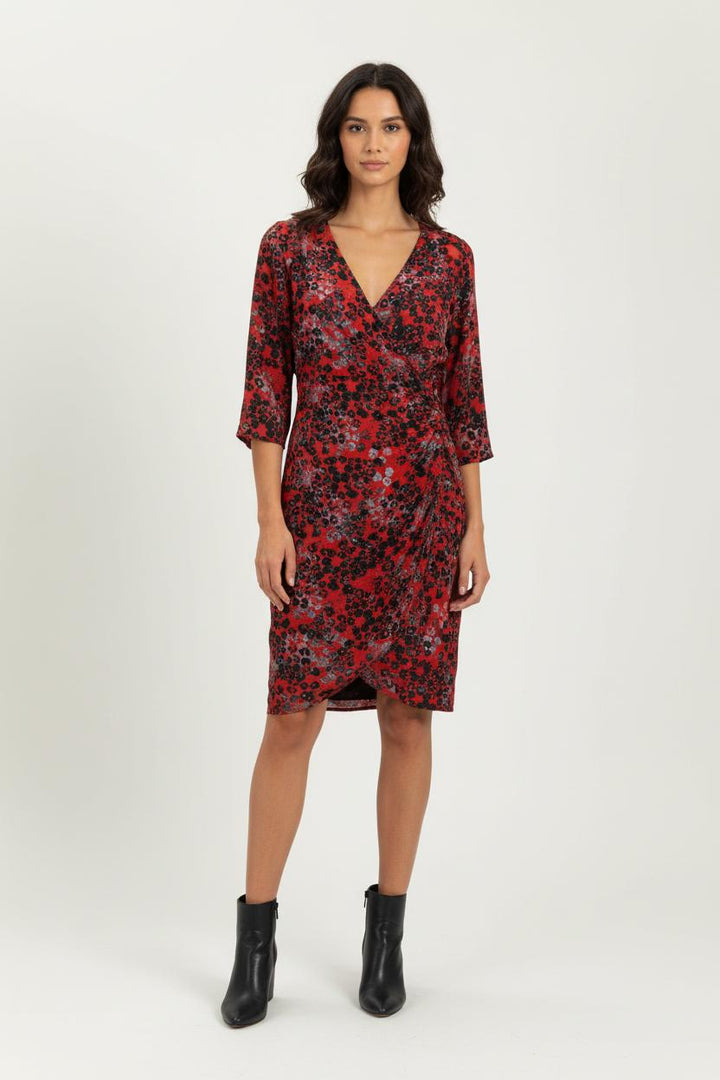 Robe Porte-feuille Rouge et Noir - Taille M/38 de la marque IKKS | PARAD100744 - Vendu par Paradigme - Image 1