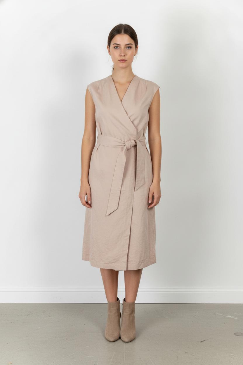 Robe Midi Rose - Taille S/36 de la marque Caroll | PARAD100747 - Vendu par Paradigme - Image 1