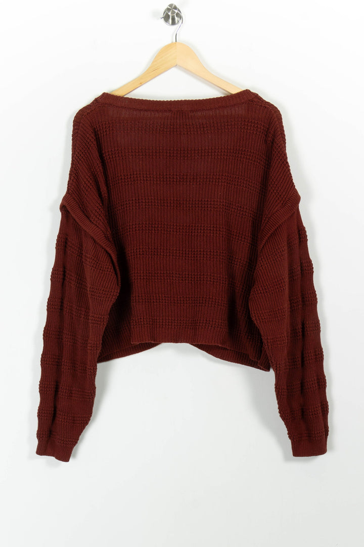 Cardigan Bordeaux - Taille M/38 de la marque American Vintage | PARAD100749 - Vendu par Paradigme - Image 4