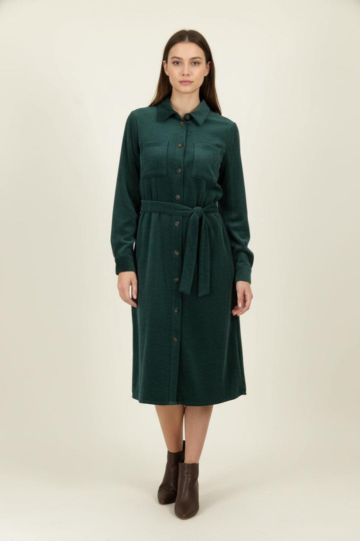 Robe Chemise Verte - Taille M/38 de la marque La Fée Maraboutée | PARAD100752 - Vendu par Paradigme - Image 1