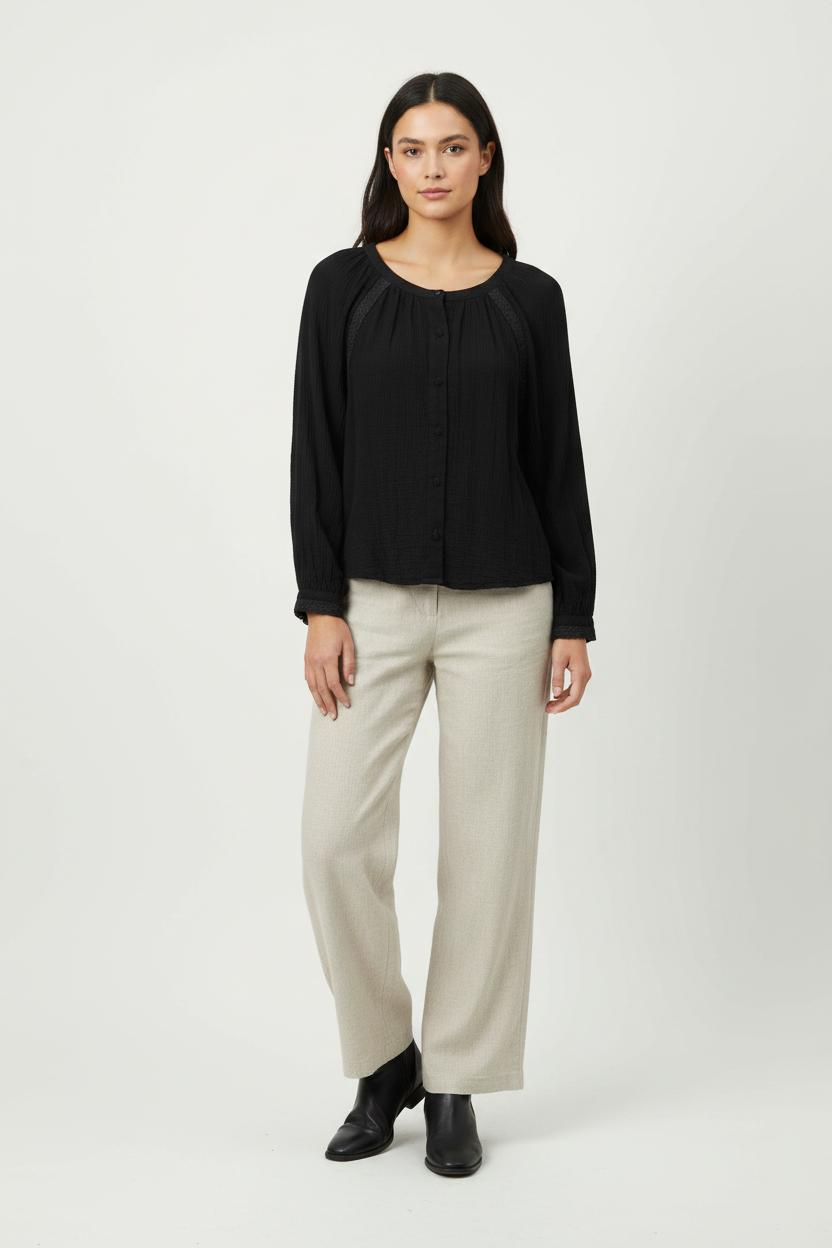 Blouse Noire - Taille L/40 de la marque SAAJ | PARAD100754 - Vendu par Paradigme - Image 1