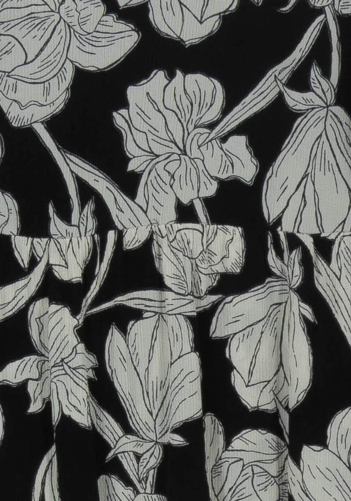 Robe Fleurie Noire et Blanche - Taille S/36 de la marque ZAPA | PARAD100760 - Vendu par Paradigme - Image 3