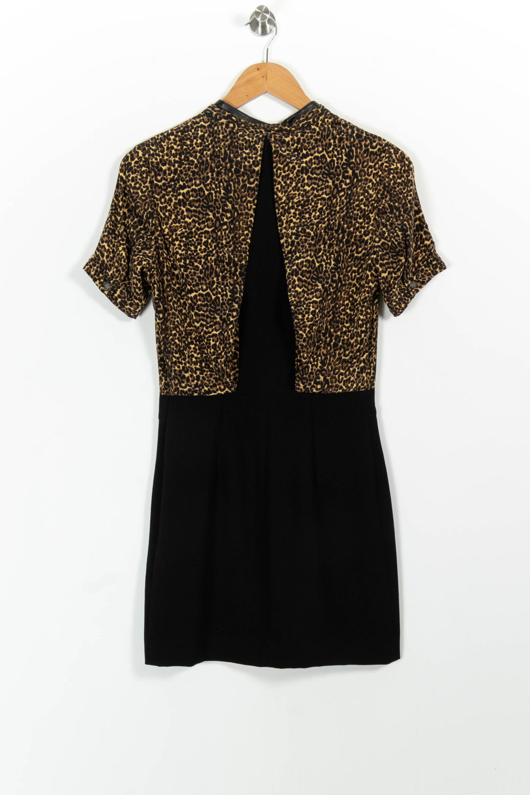 Robe Midi Léopard et Noire - Taille S/36 de la marque The Kooples | PARAD100766 - Vendu par Paradigme - Image 4