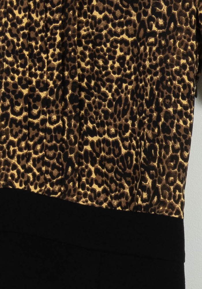 Robe Midi Léopard et Noire - Taille S/36 de la marque The Kooples | PARAD100766 - Vendu par Paradigme - Image 3