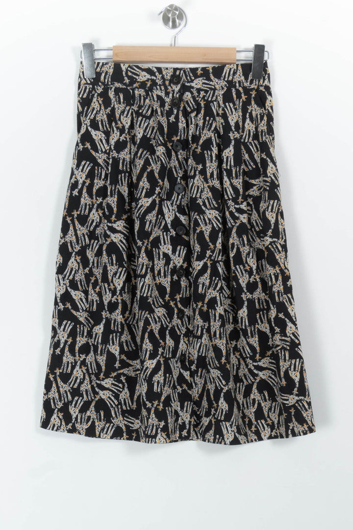 Jupe Midi Noire et Blanche - Taille S/36 de la marque Caroll | PARAD100767 - Vendu par Paradigme - Image 2