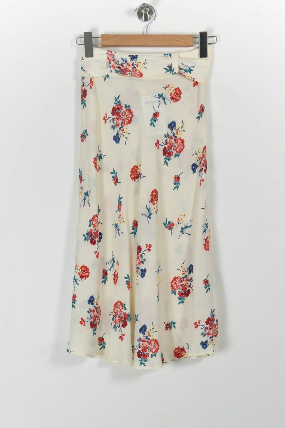 Jupe Longue Écrue à Fleurs Rouges et Bleues - Taille S/36 de la marque Comptoir des Cotonniers | PARAD100769 - Vendu par Paradigme - Image 4
