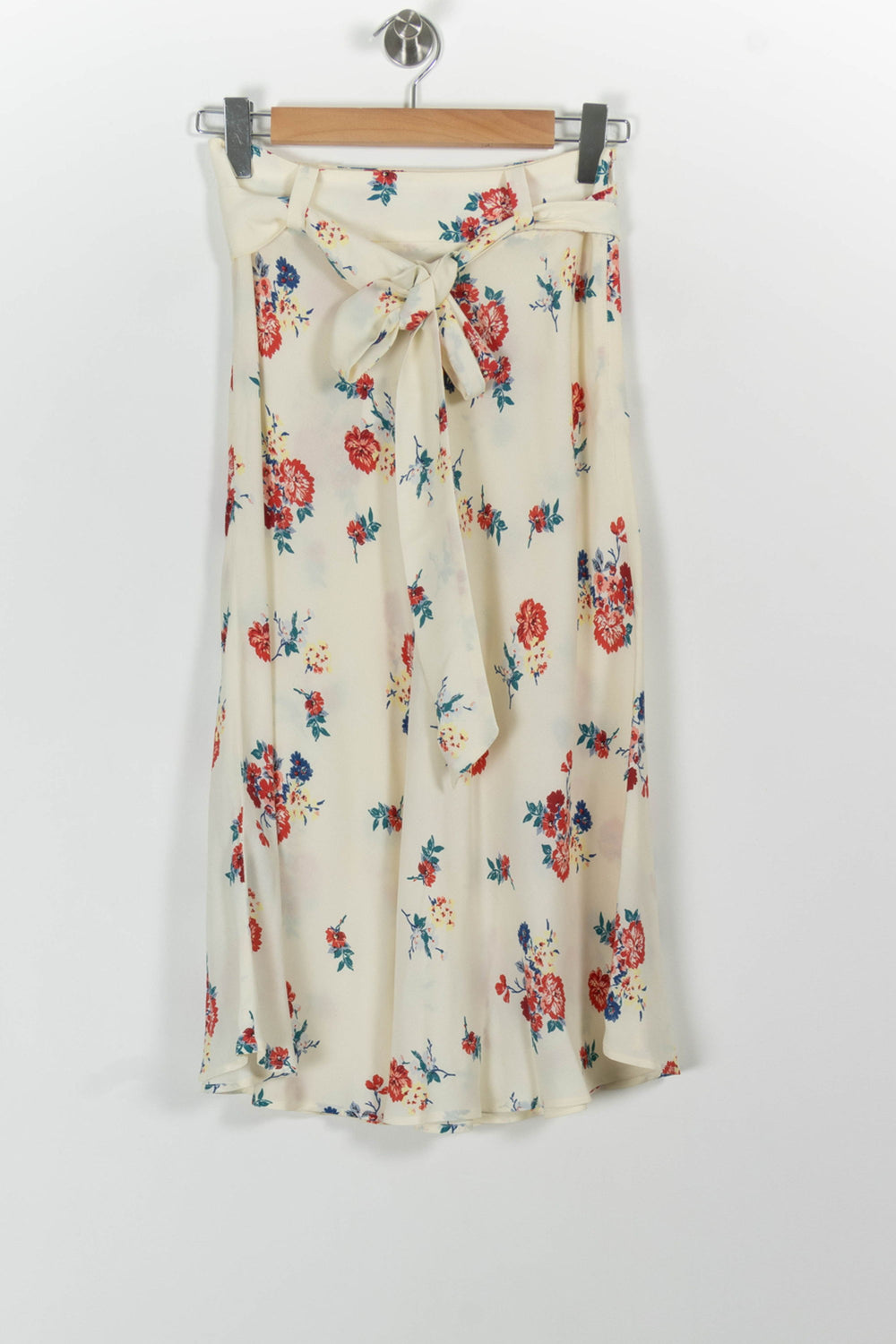 Jupe Longue Écrue à Fleurs Rouges et Bleues - Taille S/36 de la marque Comptoir des Cotonniers | PARAD100769 - Vendu par Paradigme - Image 2
