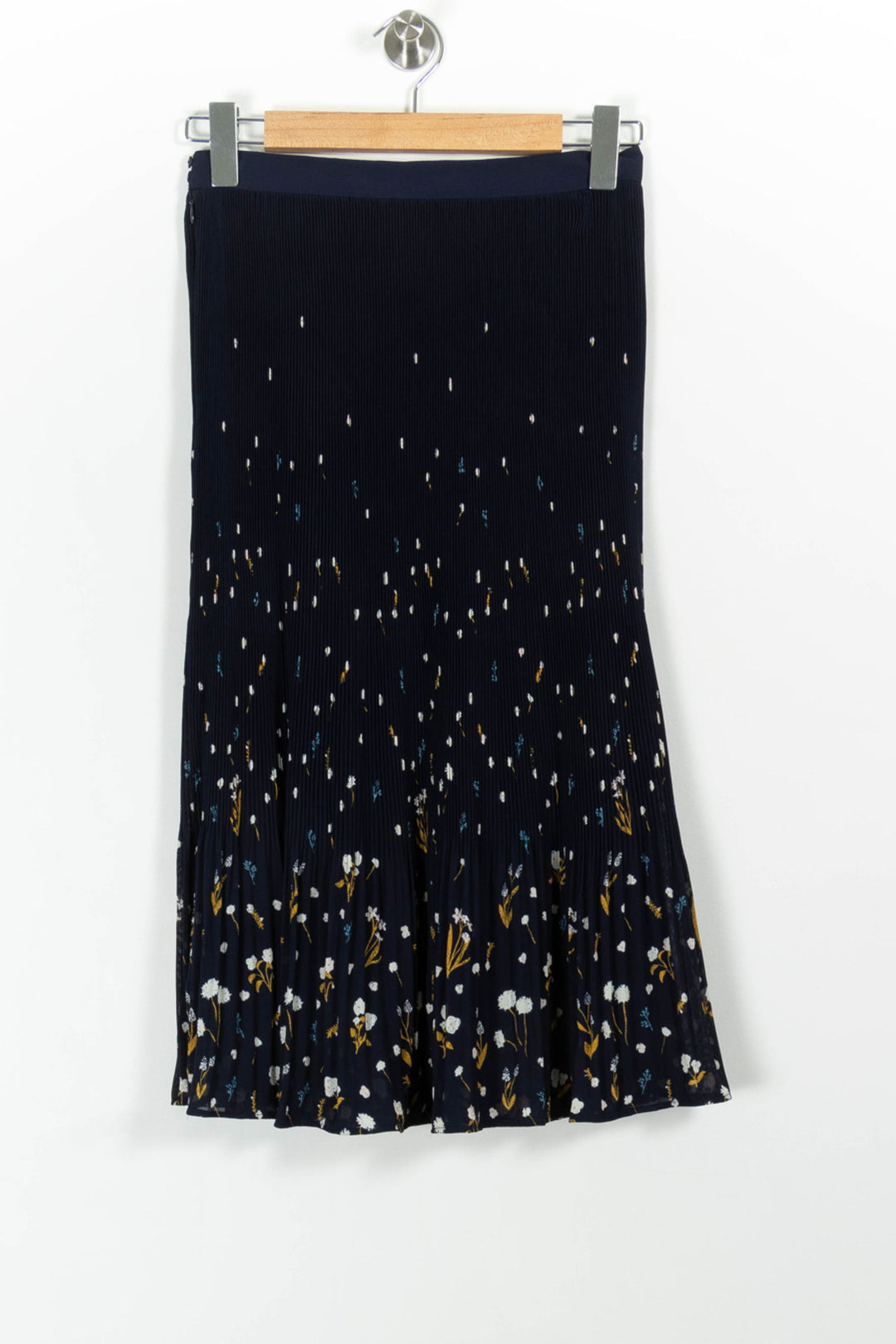 Jupe Plissée Bleu Marine et Jaune - Taille S/36 de la marque Comptoir des Cotonniers | PARAD100773 - Vendu par Paradigme - Image 4
