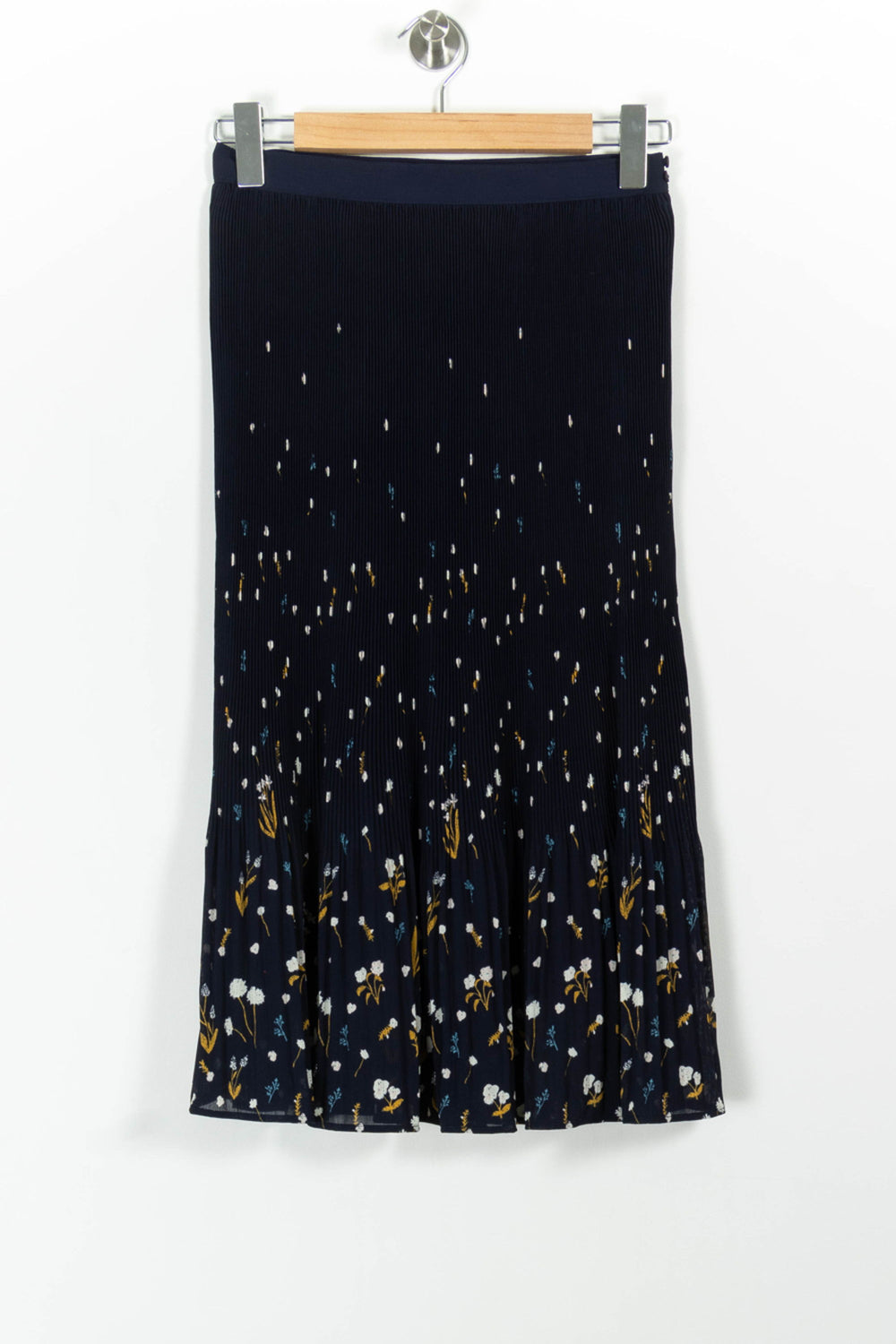 Jupe Plissée Bleu Marine et Jaune - Taille S/36 de la marque Comptoir des Cotonniers | PARAD100773 - Vendu par Paradigme - Image 2