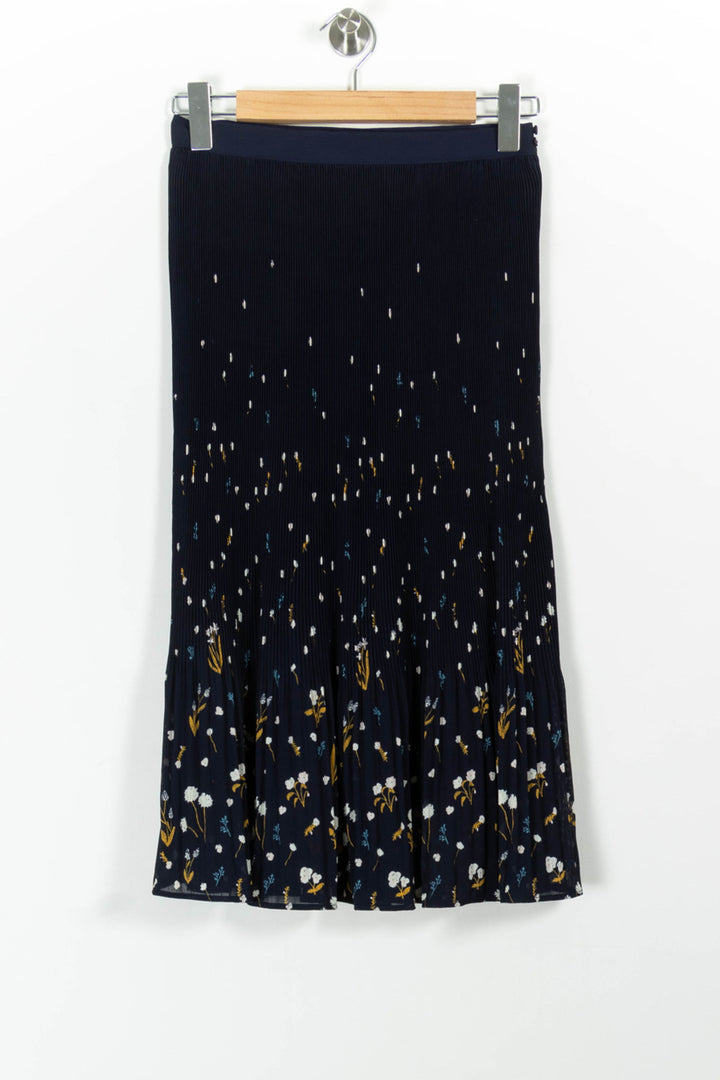 Jupe Plissée Bleu Marine et Jaune - Taille S/36 de la marque Comptoir des Cotonniers | PARAD100773 - Vendu par Paradigme - Image 2