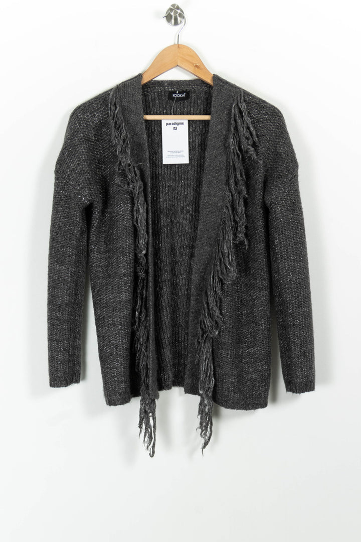 Gilet Gris - Taille S/36 de la marque Kookai | PARAD100779 - Vendu par Paradigme - Image 2