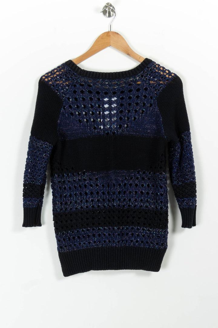 Pull Noir et Bleu - Taille S/36 de la marque Kookai | PARAD100780 - Vendu par Paradigme - Image 4