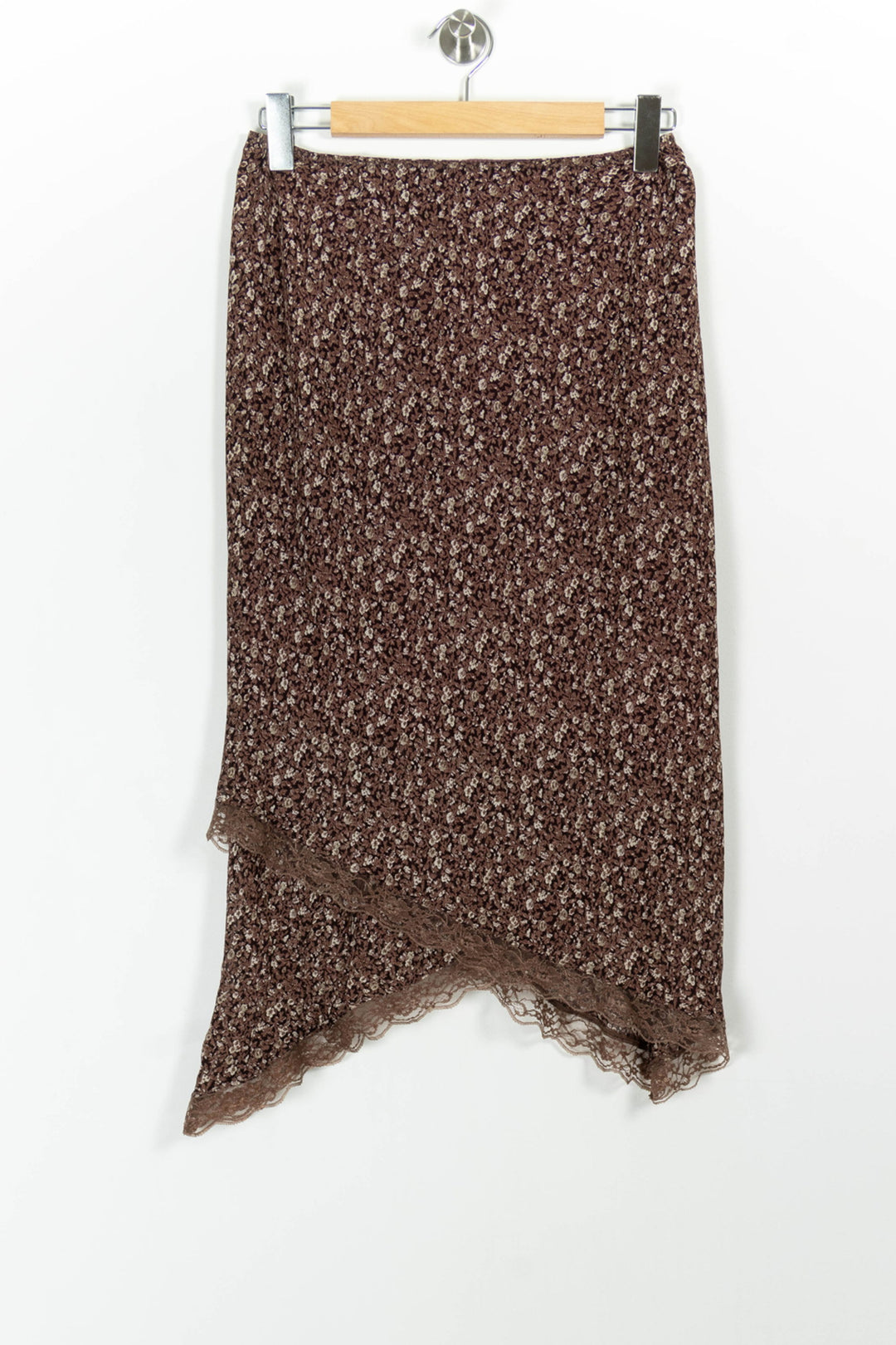 Jupe Asymétrique Marron - Taille L/40 de la marque Caroll | PARAD100788 - Vendu par Paradigme - Image 4