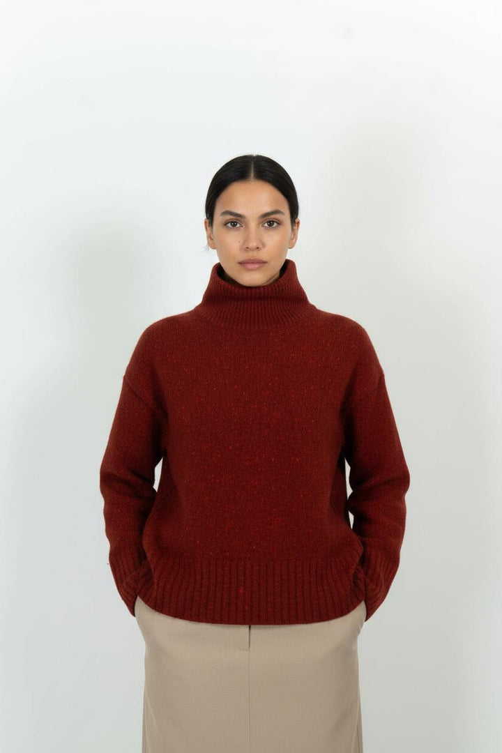 Pull Col Cheminée Bordeaux - Taille L/40 de la marque Vanessa Bruno | PARAD100789 - Vendu par Paradigme - Image 1