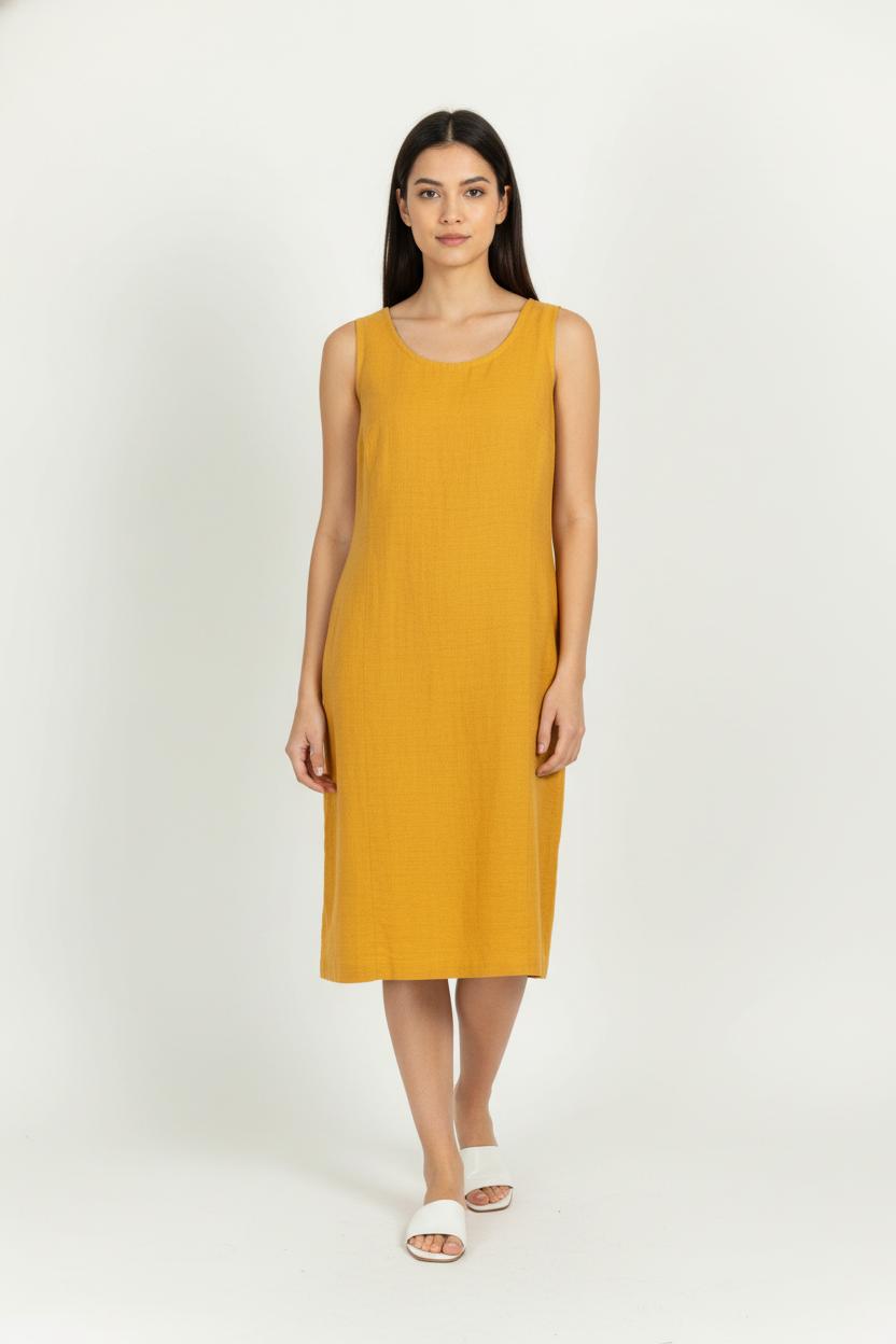 Robe Droite Jaune - Taille XL/42 de la marque Caroll | PARAD100793 - Vendu par Paradigme - Image 1