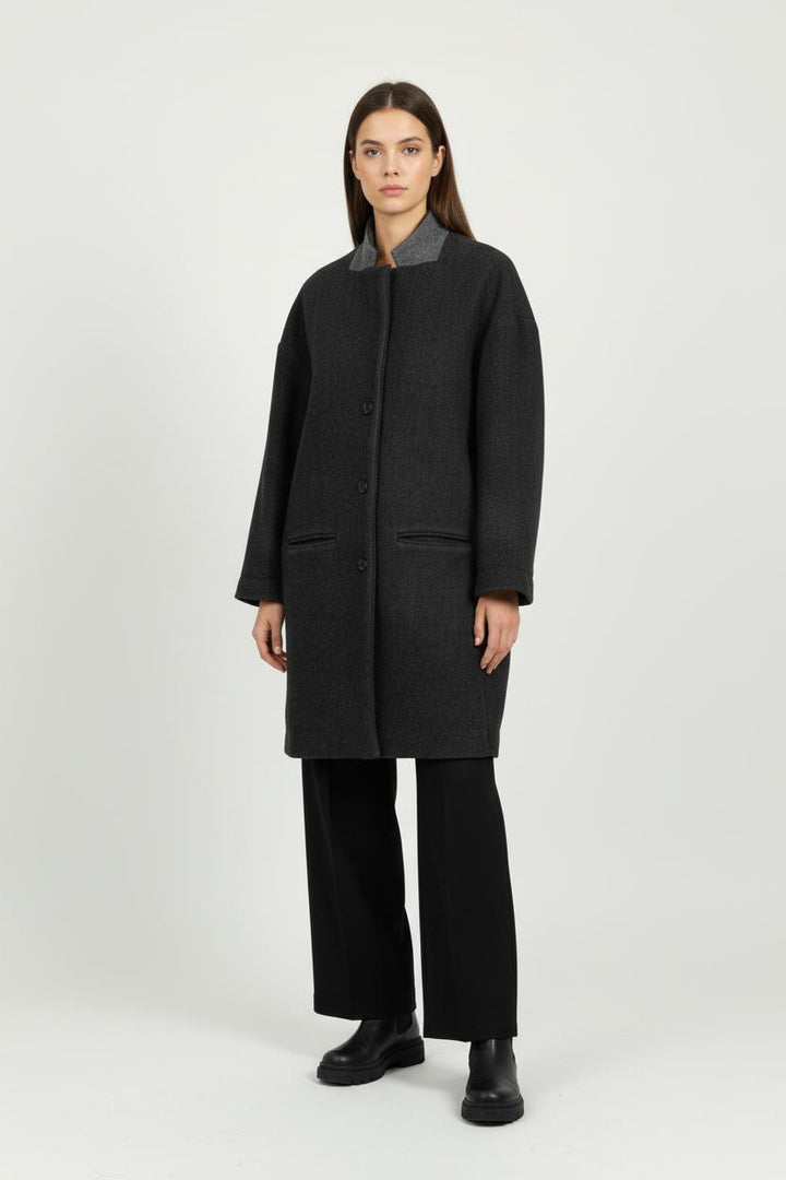 Manteau Gris et Anthracite - Taille S/36 de la marque Soeur | PARAD100795 - Vendu par Paradigme - Image 1