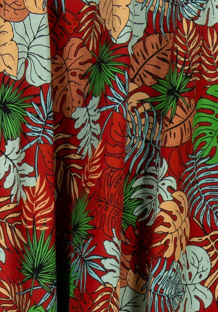 Jupe Longue Rouge et Vert - Taille M/38 de la marque La Fée Maraboutée | PARAD100798 - Vendu par Paradigme - Image 3