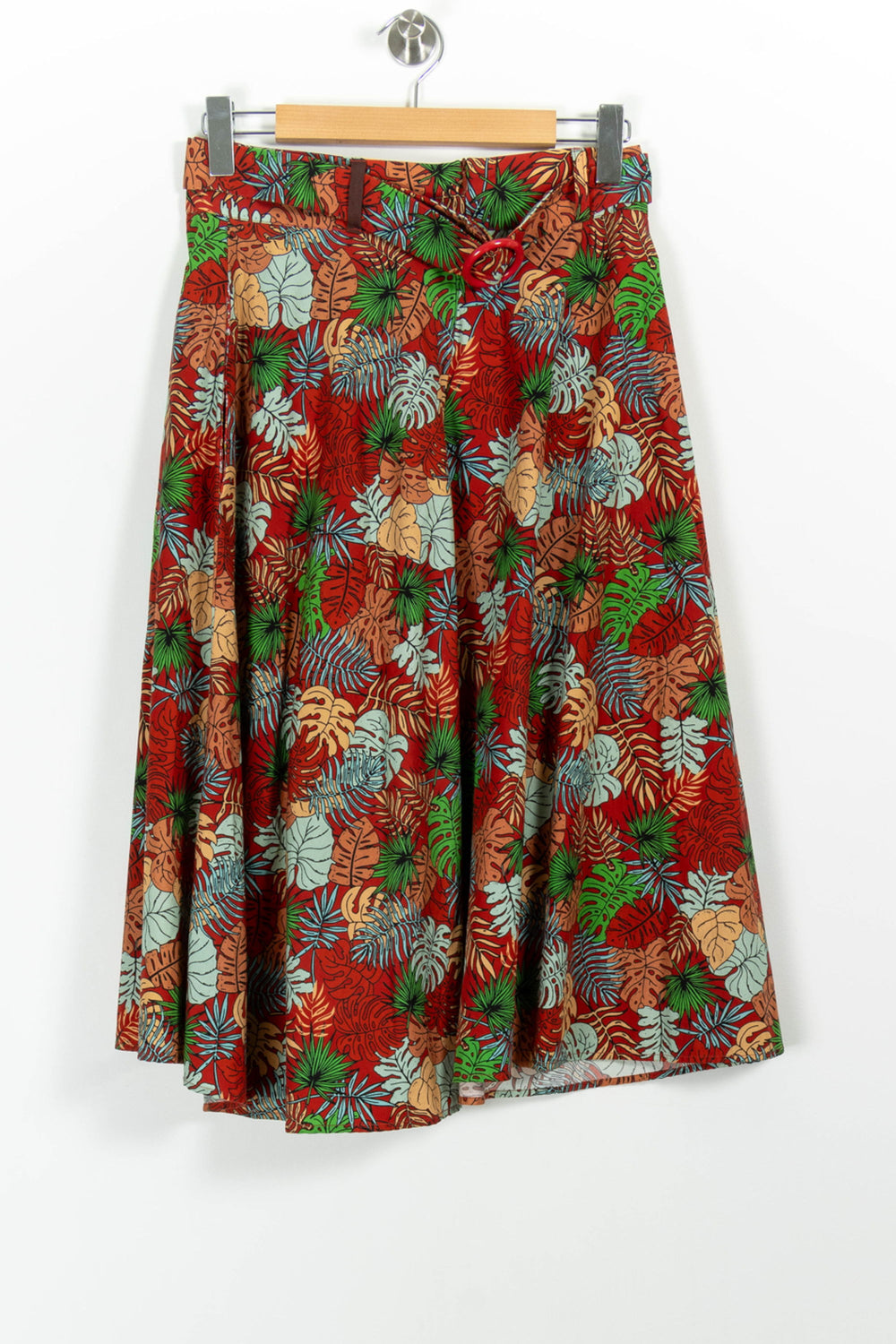 Jupe Longue Rouge et Vert - Taille M/38 de la marque La Fée Maraboutée | PARAD100798 - Vendu par Paradigme - Image 2
