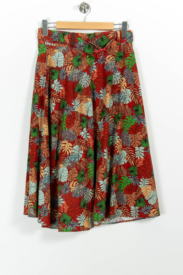 Jupe Longue Rouge et Vert - Taille M/38 de la marque La Fée Maraboutée | PARAD100798 - Vendu par Paradigme - Image 2