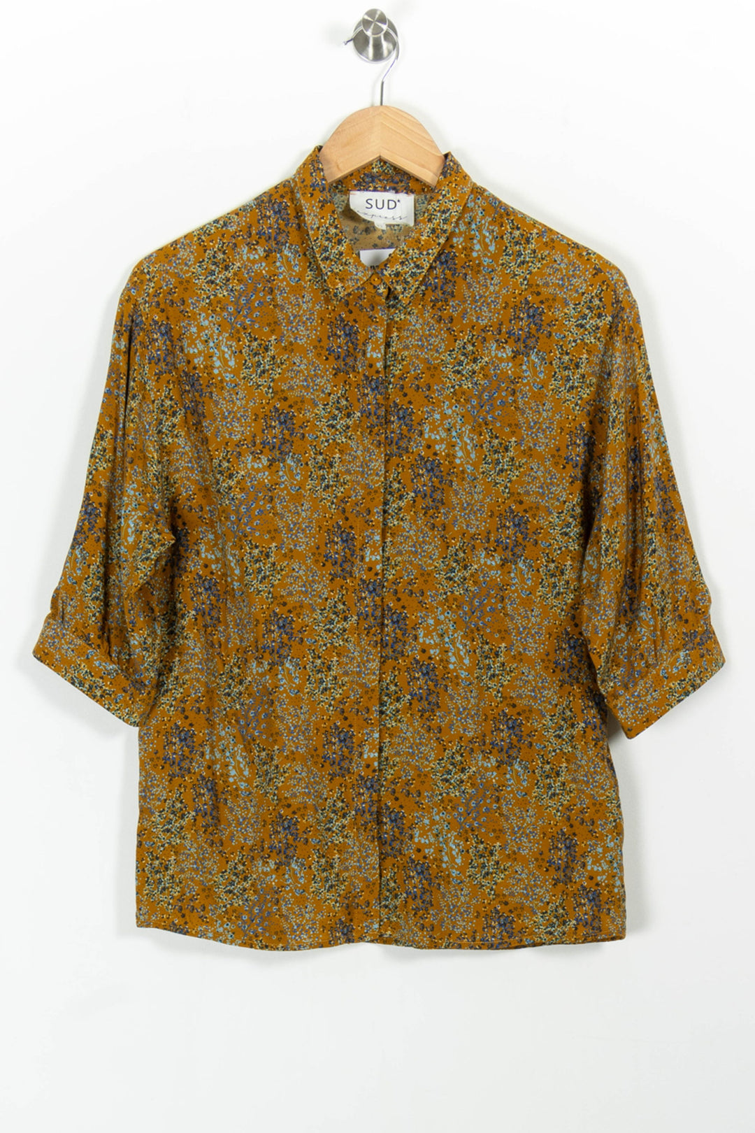 Chemise Orange et Bleue - Taille S/36 de la marque Sud express | PARAD100799 - Vendu par Paradigme - Image 2