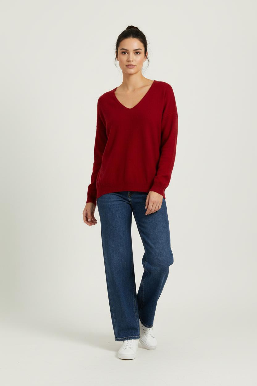 Pull Bordeaux - Taille L/40 de la marque Maison 123 | PARAD100803 - Vendu par Paradigme - Image 1