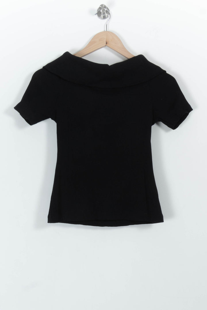 Top Noir - Taille XS/34 de la marque La Fée Maraboutée | PARAD100806 - Vendu par Paradigme - Image 4