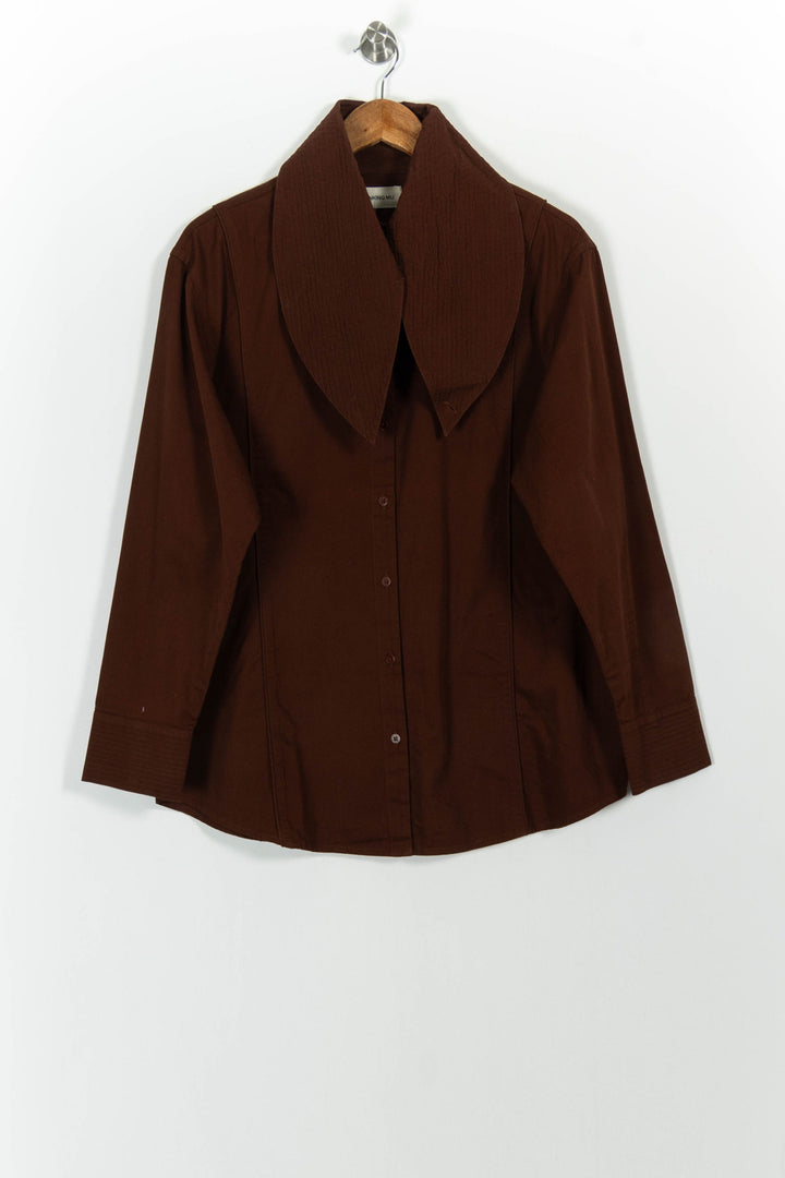 Chemise Marron - Taille L/40 de la marque Thinking Mu | PARAD100812 - Vendu par Paradigme - Image 2