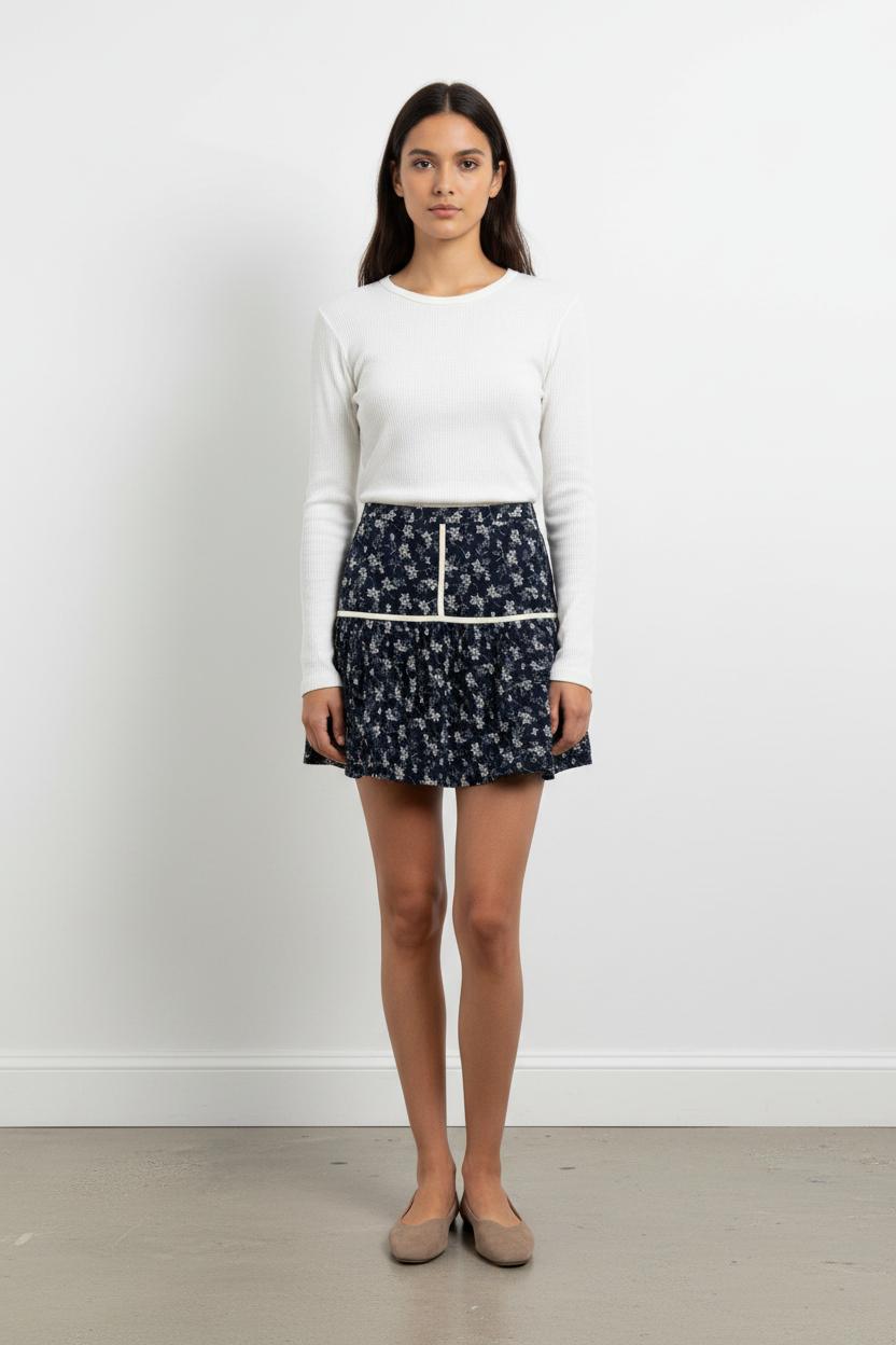 Jupe Courte Bleue et Blanche - Taille XS/34 de la marque Karl Marc John | PARAD100820 - Vendu par Paradigme - Image 1