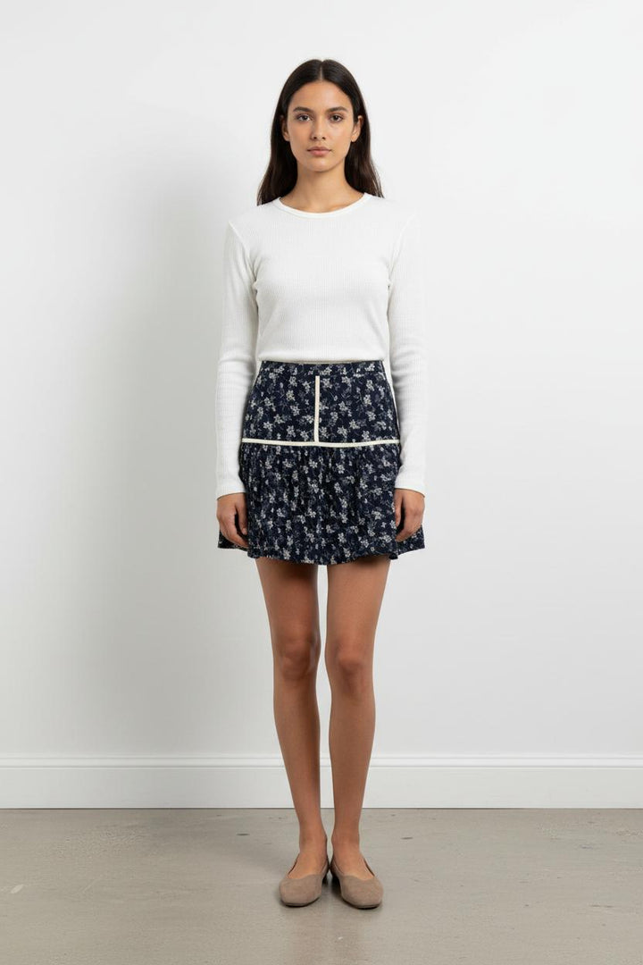 Jupe Courte Bleue et Blanche - Taille XS/34 de la marque Karl Marc John | PARAD100820 - Vendu par Paradigme - Image 1