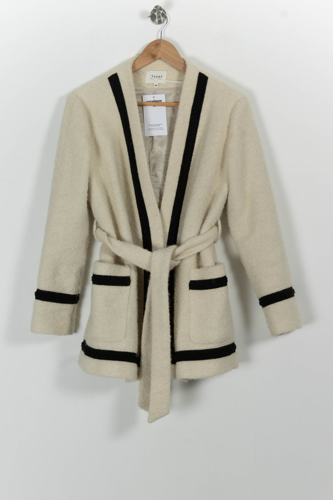 Veste Blanche et Noire - Taille S/36 de la marque Sézane | PARAD100821 - Vendu par Paradigme - Image 2