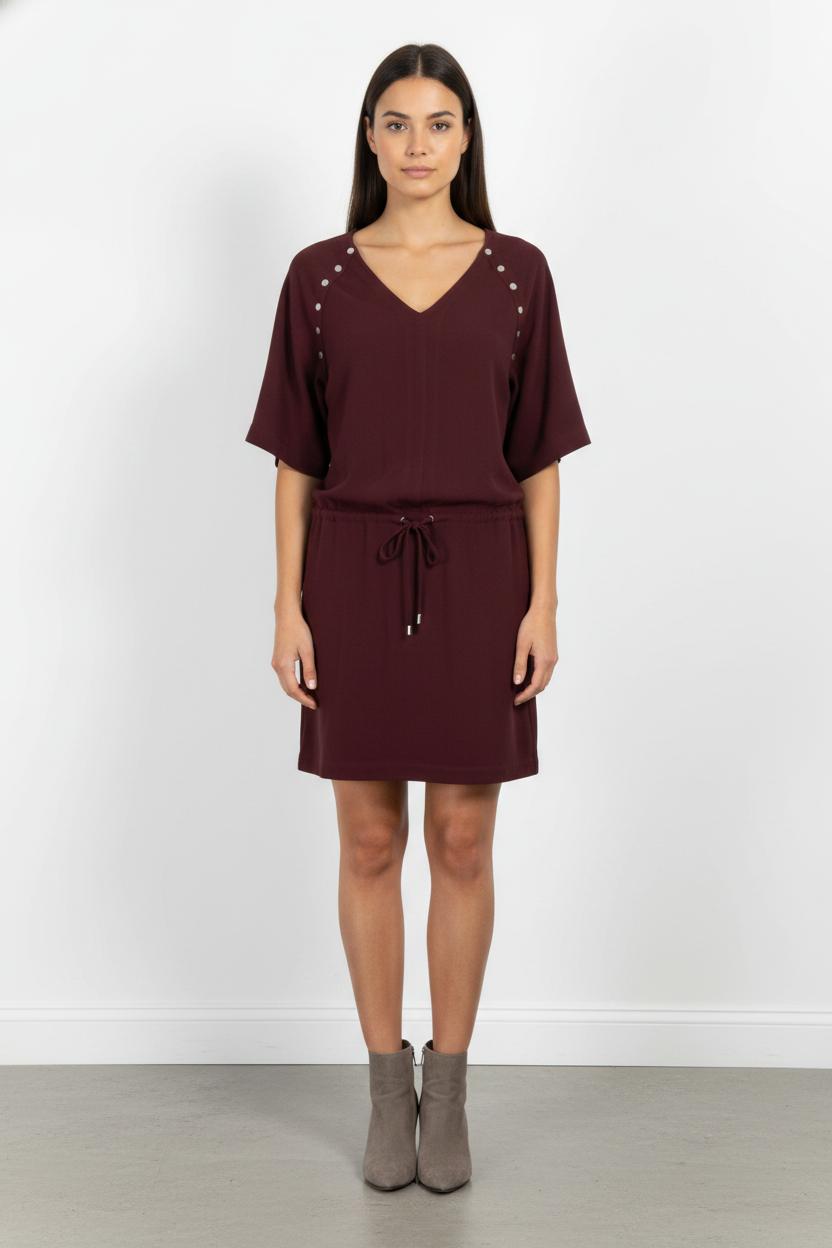 Robe droite bordeaux - Taille L/40 de la marque IKKS | PARAD100825 - Vendu par Paradigme - Image 1