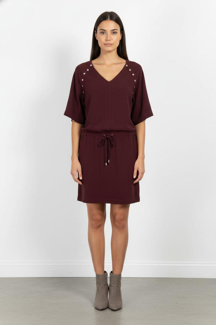 Robe droite bordeaux - Taille L/40 de la marque IKKS | PARAD100825 - Vendu par Paradigme - Image 1