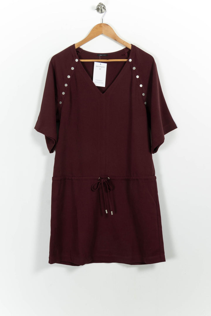 Robe droite bordeaux - Taille L/40 de la marque IKKS | PARAD100825 - Vendu par Paradigme - Image 2