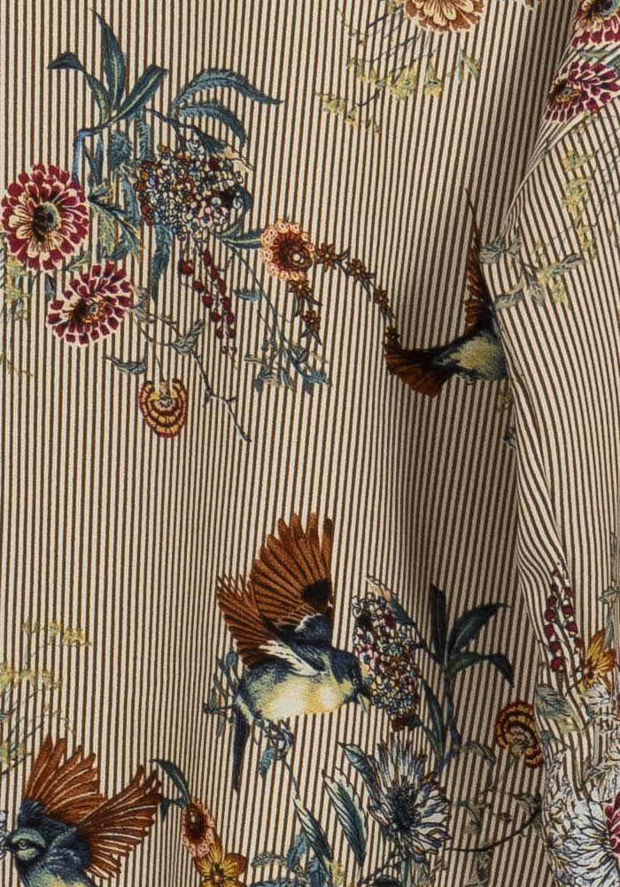 Blouse Fleurie Beige - Taille L/40 de la marque La Fée Maraboutée | PARAD100827 - Vendu par Paradigme - Image 3