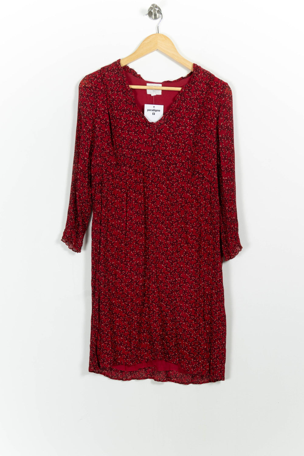 Robe Imprimée Rouge - Taille XL/42 de la marque Maison 123 | PARAD100829 - Vendu par Paradigme - Image 2